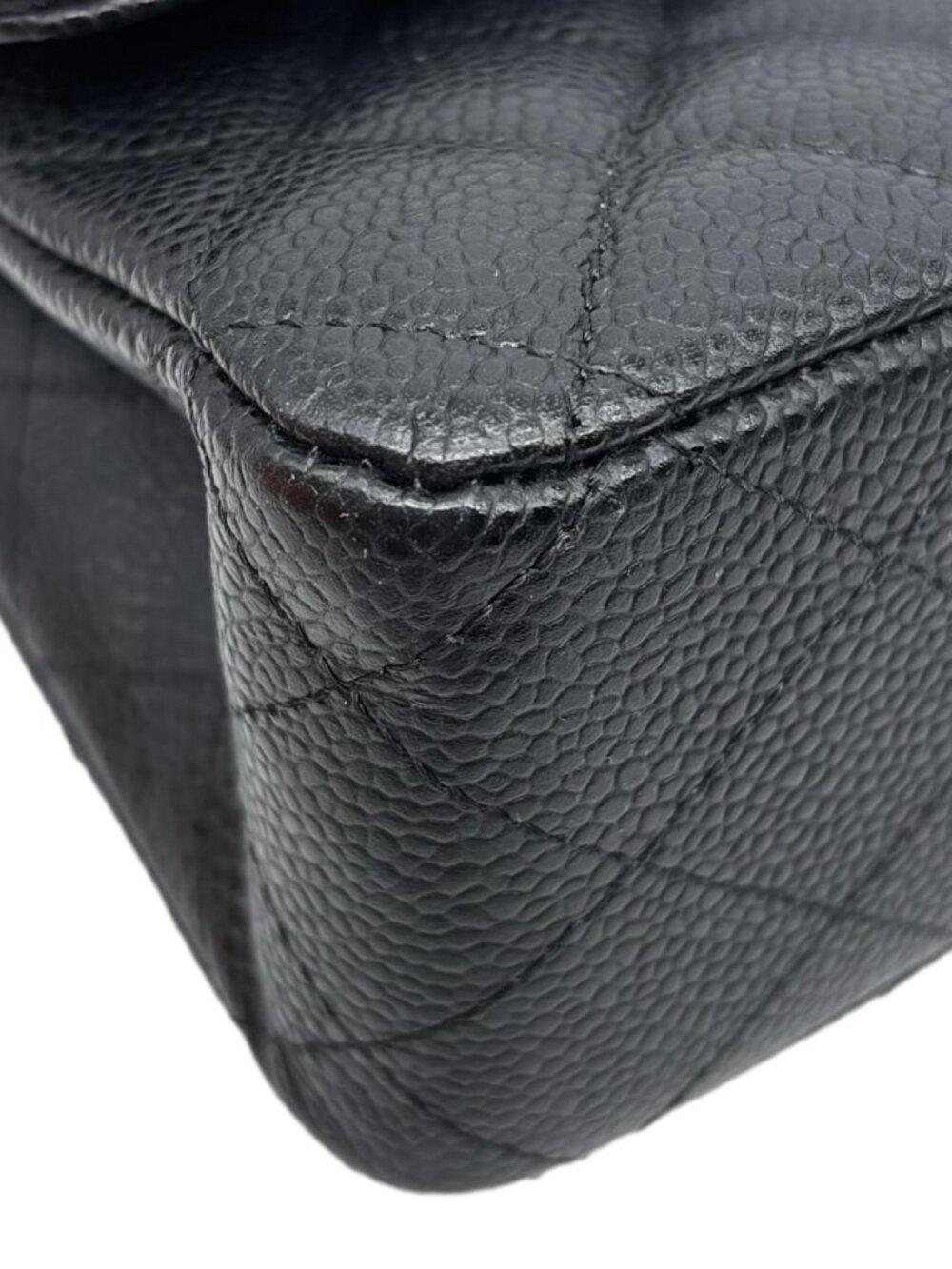 Chanel Classic Double Flap Medium Quilted Caviar Leather Shoulder Bag Black - Picture 7 of 14